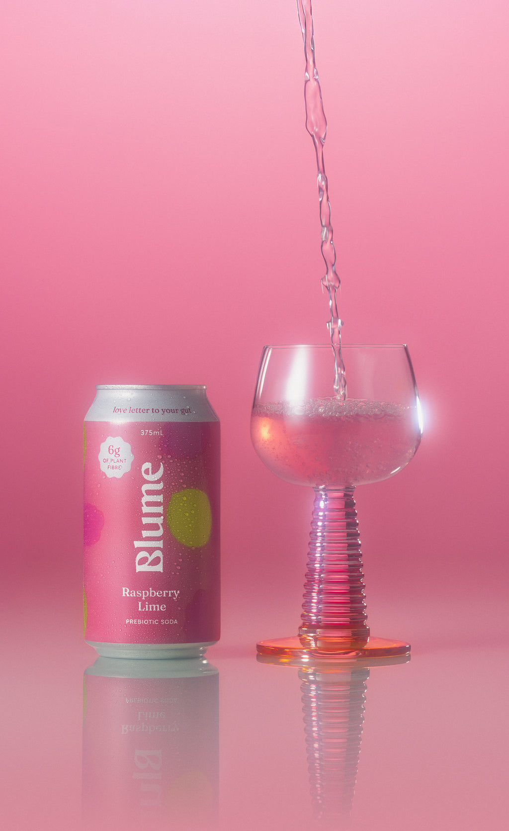 Raspberry Lime Prebiotic Soda