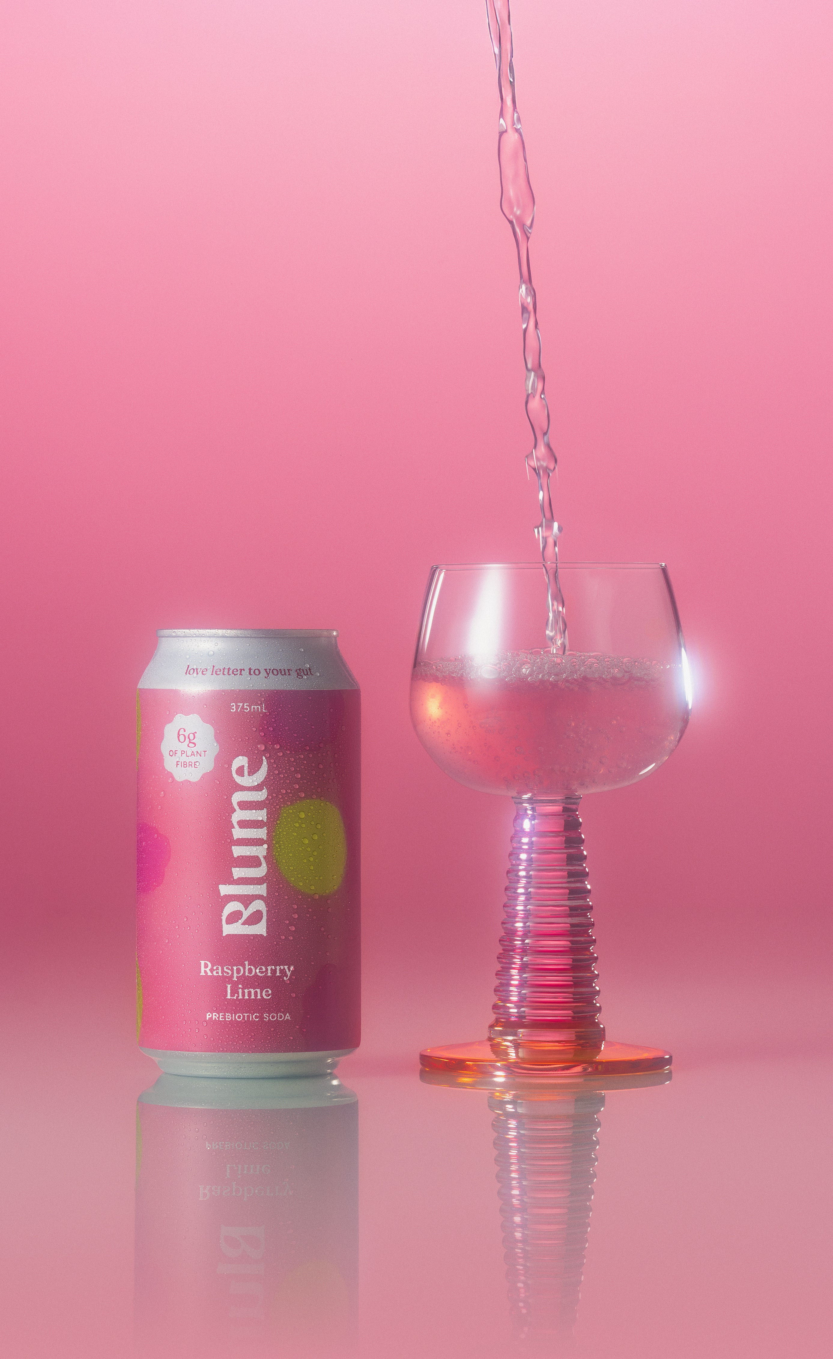 Raspberry Lime Prebiotic Soda